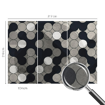 Self-adhesive photo wallpaper with a geometric circles pattern