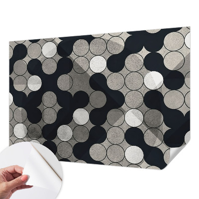 Self-adhesive photo wallpaper with a geometric circles pattern