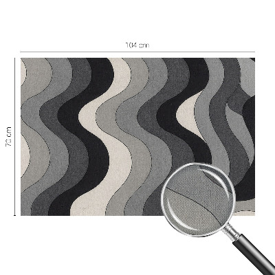 Stick-on wall mural Gray waves
