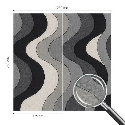 Stick-on wall mural Gray waves