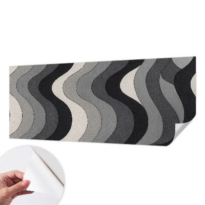 Stick-on wall mural Gray waves