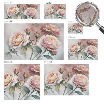 Removable wall mural wallpaper Pastel roses