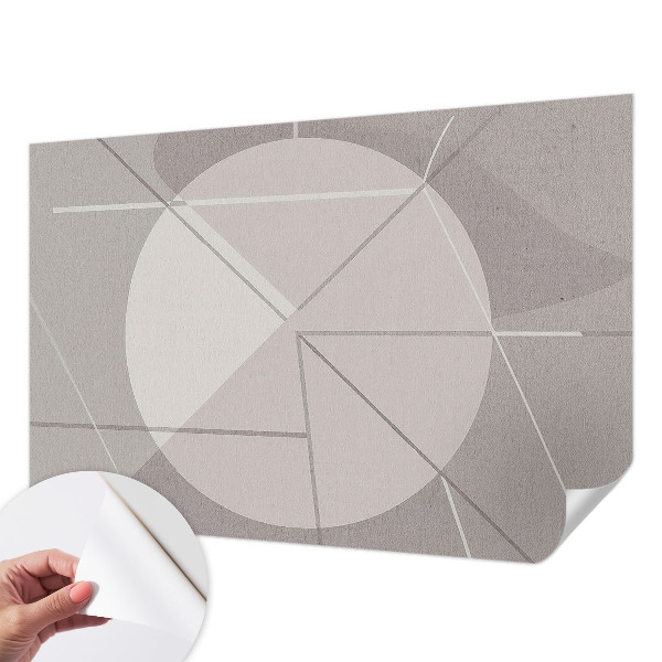 Removable wall mural with an abstract geometric pattern