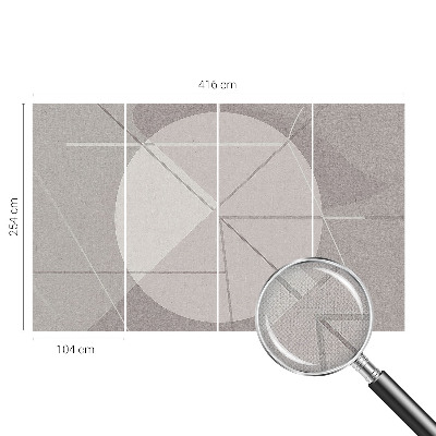 Removable wall mural with an abstract geometric pattern