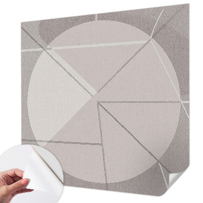 Removable wall mural with an abstract geometric pattern