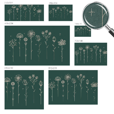 Peel and stick wall mural for the living room with a subtle floral design