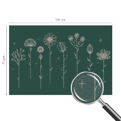 Peel and stick wall mural for the living room with a subtle floral design
