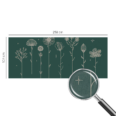 Peel and stick wall mural for the living room with a subtle floral design