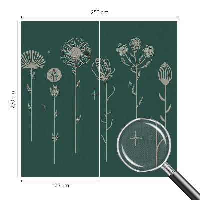 Peel and stick wall mural for the living room with a subtle floral design