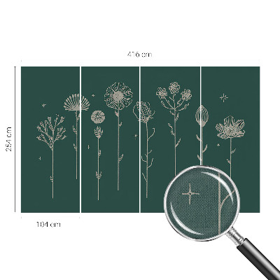 Peel and stick wall mural for living room Subtle flowers