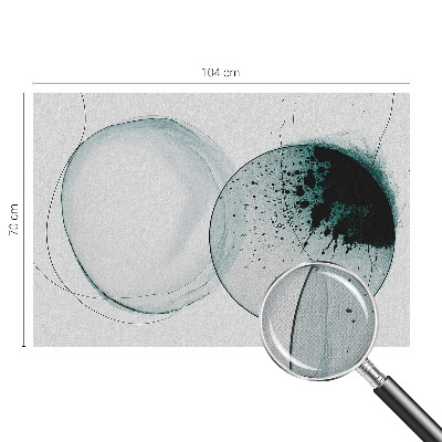 Peel and stick wall mural for kids' room Green circles