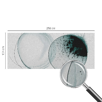 Peel and stick wall mural for kids' room with a pattern of green circles