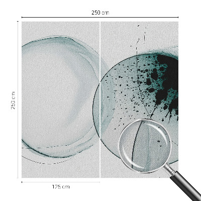 Peel and stick wall mural for kids' room Green circles