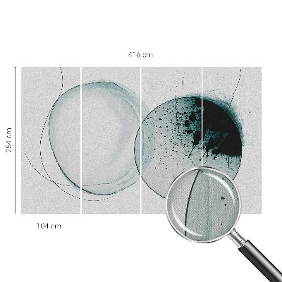 Peel and stick wall mural for kids' room Green circles