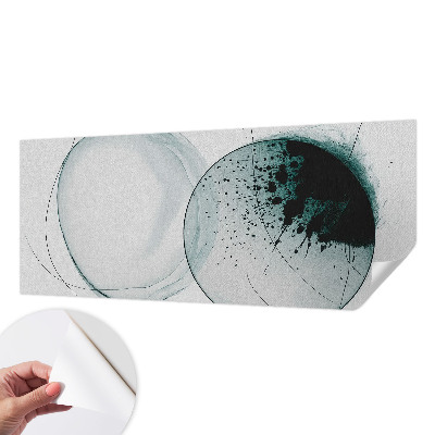 Peel and stick wall mural for kids' room with a pattern of green circles