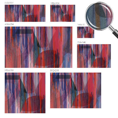 Peel and stick wall mural for bedroom with rainbow stripes design