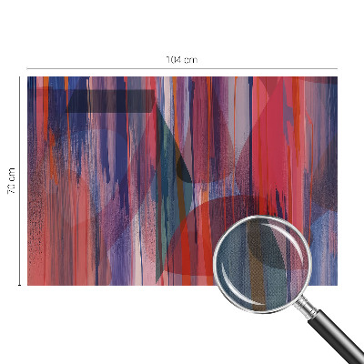 Peel and stick wall mural for bedroom with rainbow stripes design