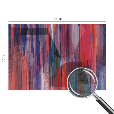 Peel and stick wall mural for bedroom with rainbow stripes design