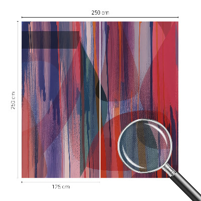 Peel and stick wall mural for bedroom with rainbow stripes design