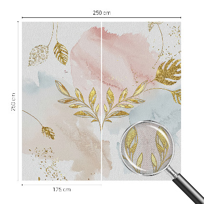 3D wall mural with a botanical motif
