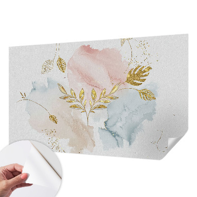 3D wall mural with a botanical motif