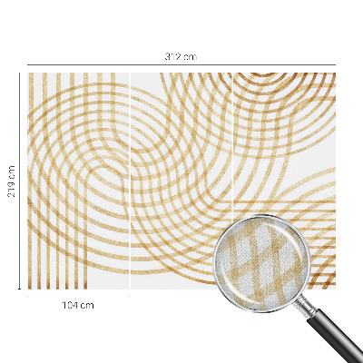 3D photo wallpaper mural with a geometric weave pattern