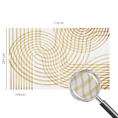 3D photo wallpaper mural with a geometric weave pattern