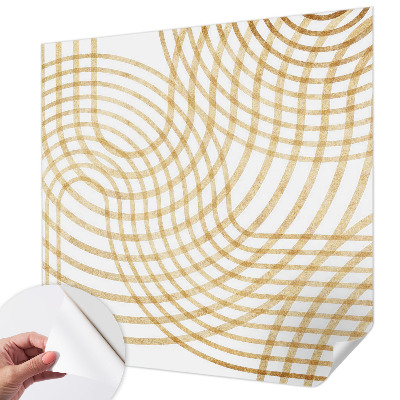 3D photo wallpaper mural with a geometric weave pattern