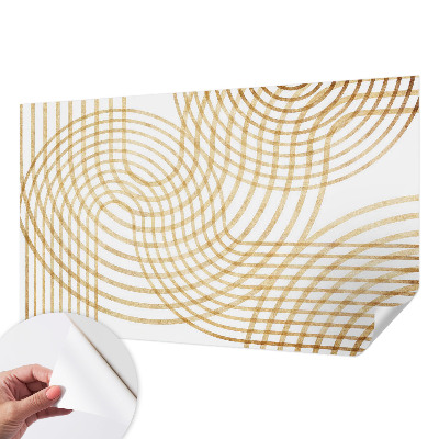 3D photo wallpaper mural with a geometric weave pattern