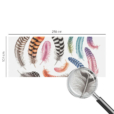 Nursery wall mural Pastel feathers