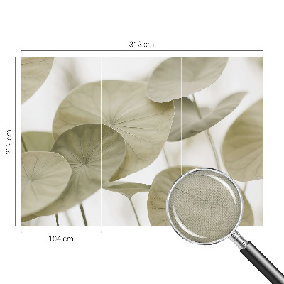 Peel and stick wallpaper mural with a natural elegant design