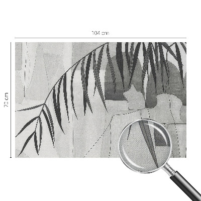 Baby room wall mural with an abstract palm tree design