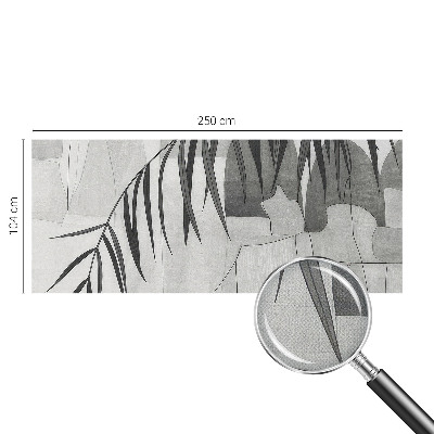 Baby room wall mural with an abstract palm tree design
