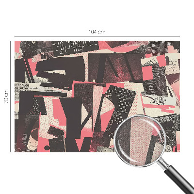 Peel and stick wall mural with a geometric collage design