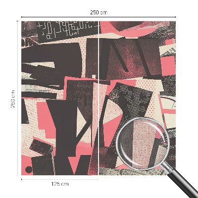 Peel and stick wall mural with a geometric collage design