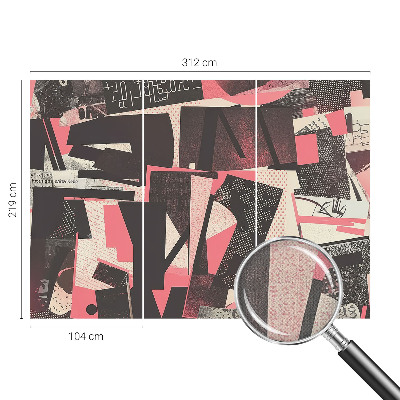 Peel and stick wall mural Geometric collage