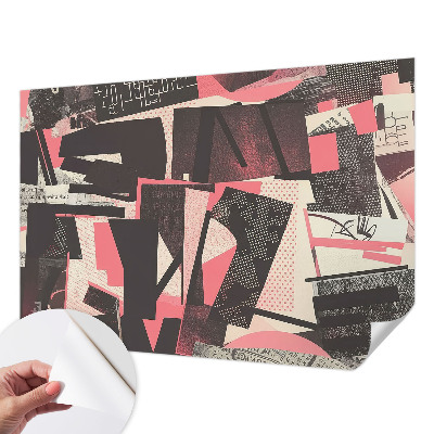 Peel and stick wall mural Geometric collage