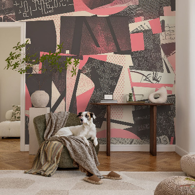 Peel and stick wall mural Geometric collage