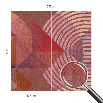 Removable wall mural wallpaper with abstract forms