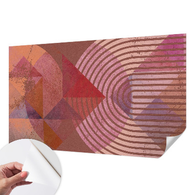 Removable wall mural wallpaper with abstract forms