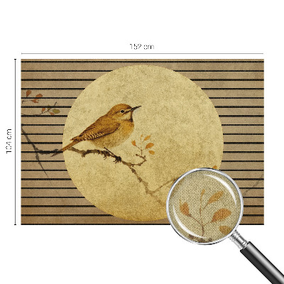 Removable wall mural with a harmony bird design