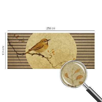 Removable wall mural with a harmony bird design