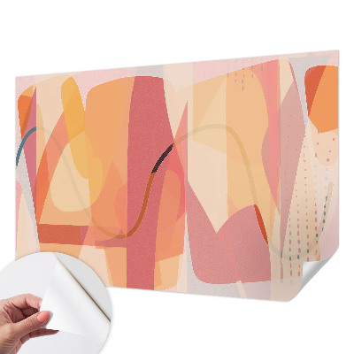 Baby room wall mural with a colorful abstract design