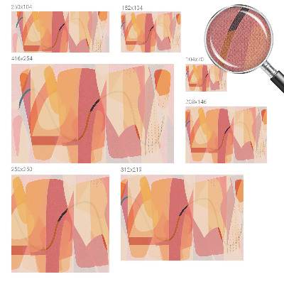 Baby room wall mural with a colorful abstract design