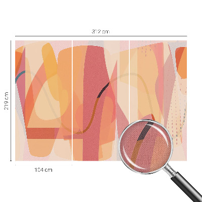 Baby room wall mural with a colorful abstract design