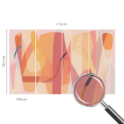 Baby room wall mural with a colorful abstract design