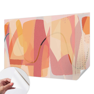 Baby room wall mural with a colorful abstract design