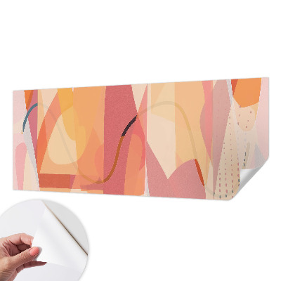 Baby room wall mural with a colorful abstract design