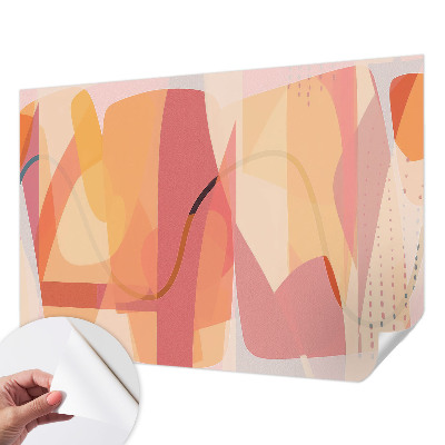 Baby room wall mural with a colorful abstract design