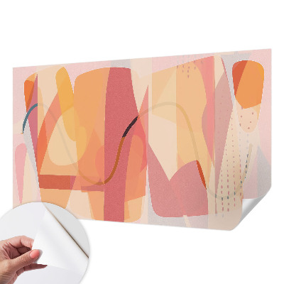 Baby room wall mural with a colorful abstract design